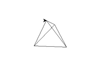 a tetrahedron wireframe